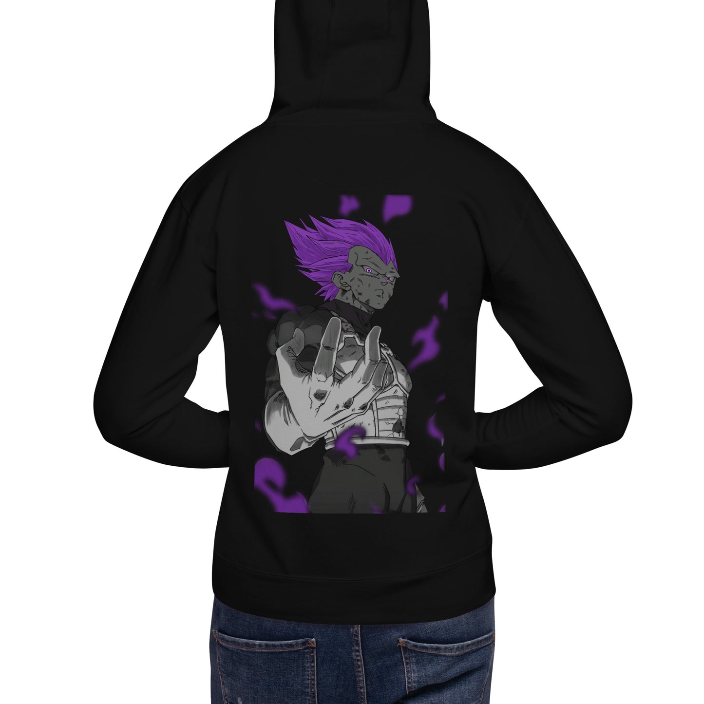 Embroidery Vegeta Black Unisex Hoodie