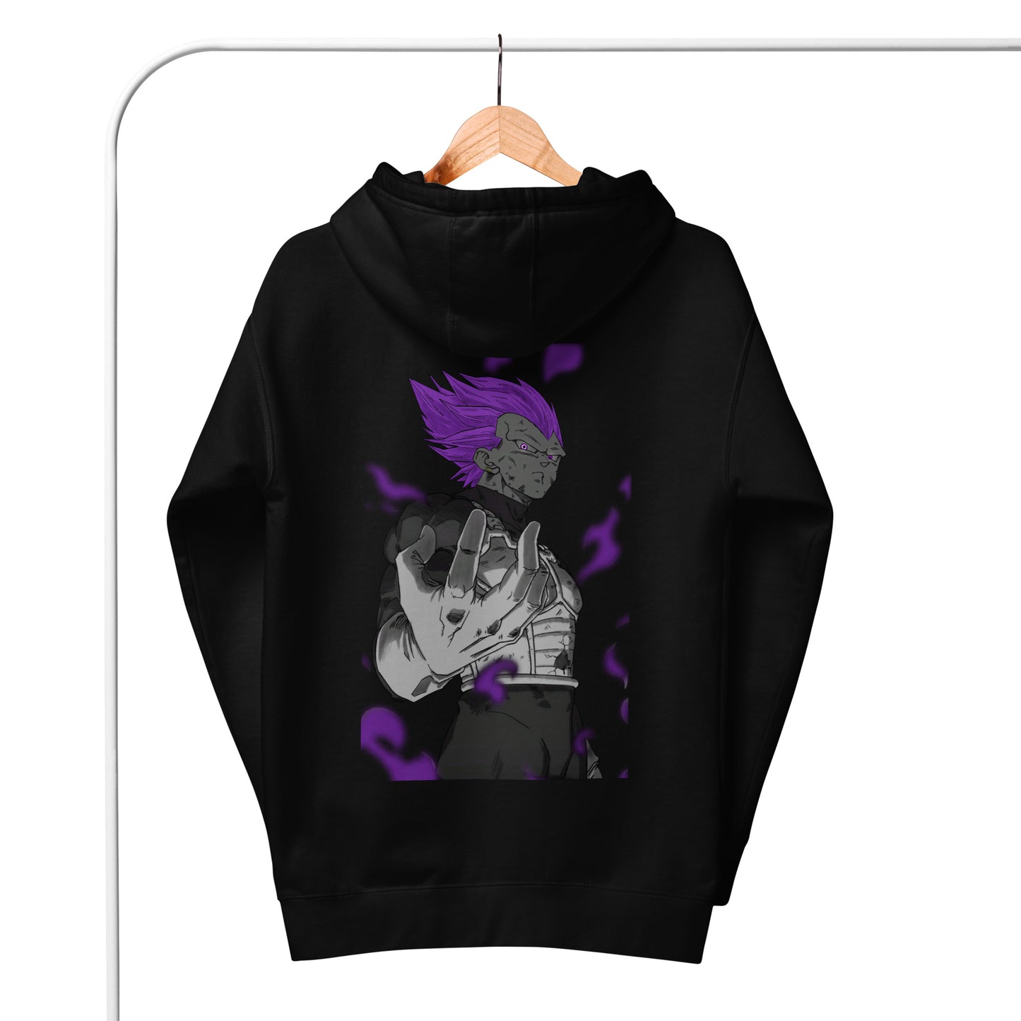 Embroidery Vegeta Black Unisex Hoodie