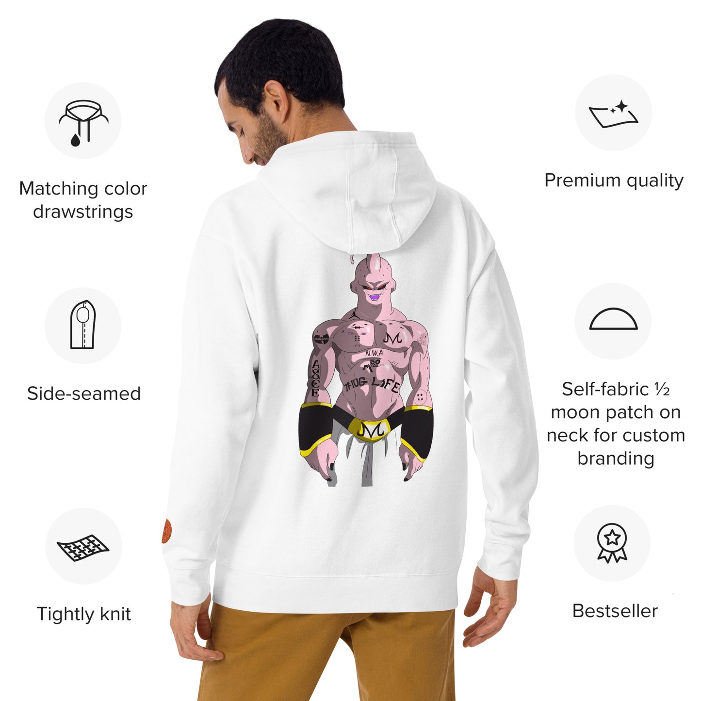 Embroidery Super Buu Unisex Hoodie