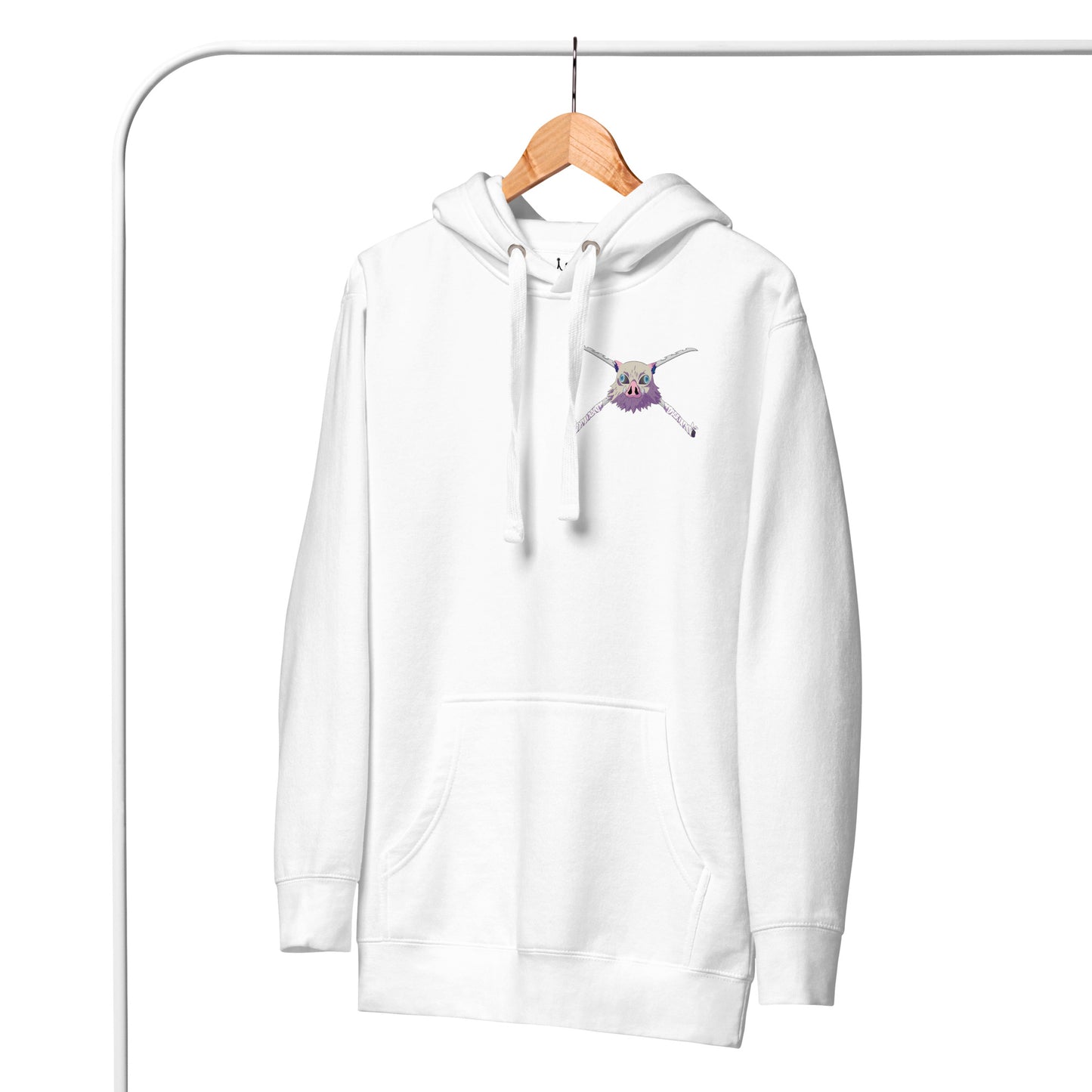 Sudadera unisex blanca Inosuke